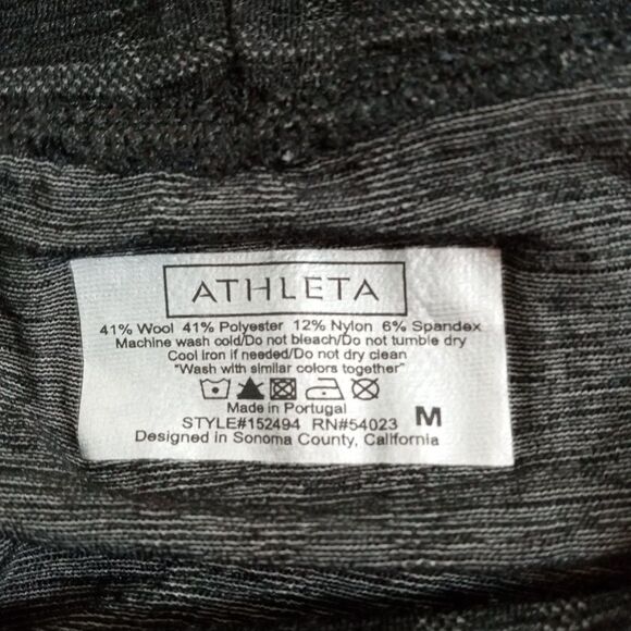 ATHLETA Remarkawool Pullover Top Sz M Long Sleeve Wool Blend Cowlneck 152494 - Picture 4 of 7